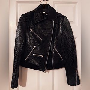 A.L.C Croc Biker Jacket